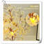 Arbre de fleurs de cerisier blanc éclairé 19 pouces, 49 lumières DEL de table avec minuterie, éclairage à lumières à l'intérieur pour la maison