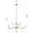 Pilar Two-Tier Nine-Light Brushed Gold Chandelier-127380323