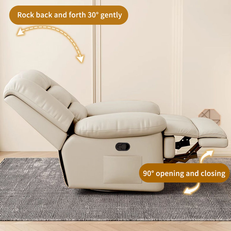 Fincher, Beige Faux Leather