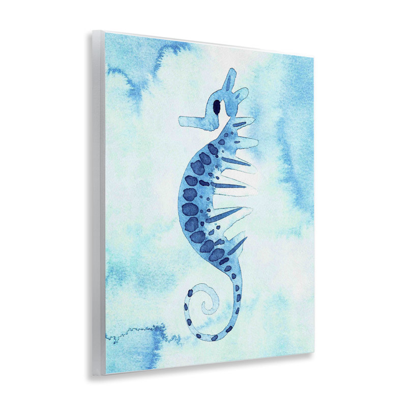 Plaque murale «Seahorse Watercolor Expression» par Camila Juncos