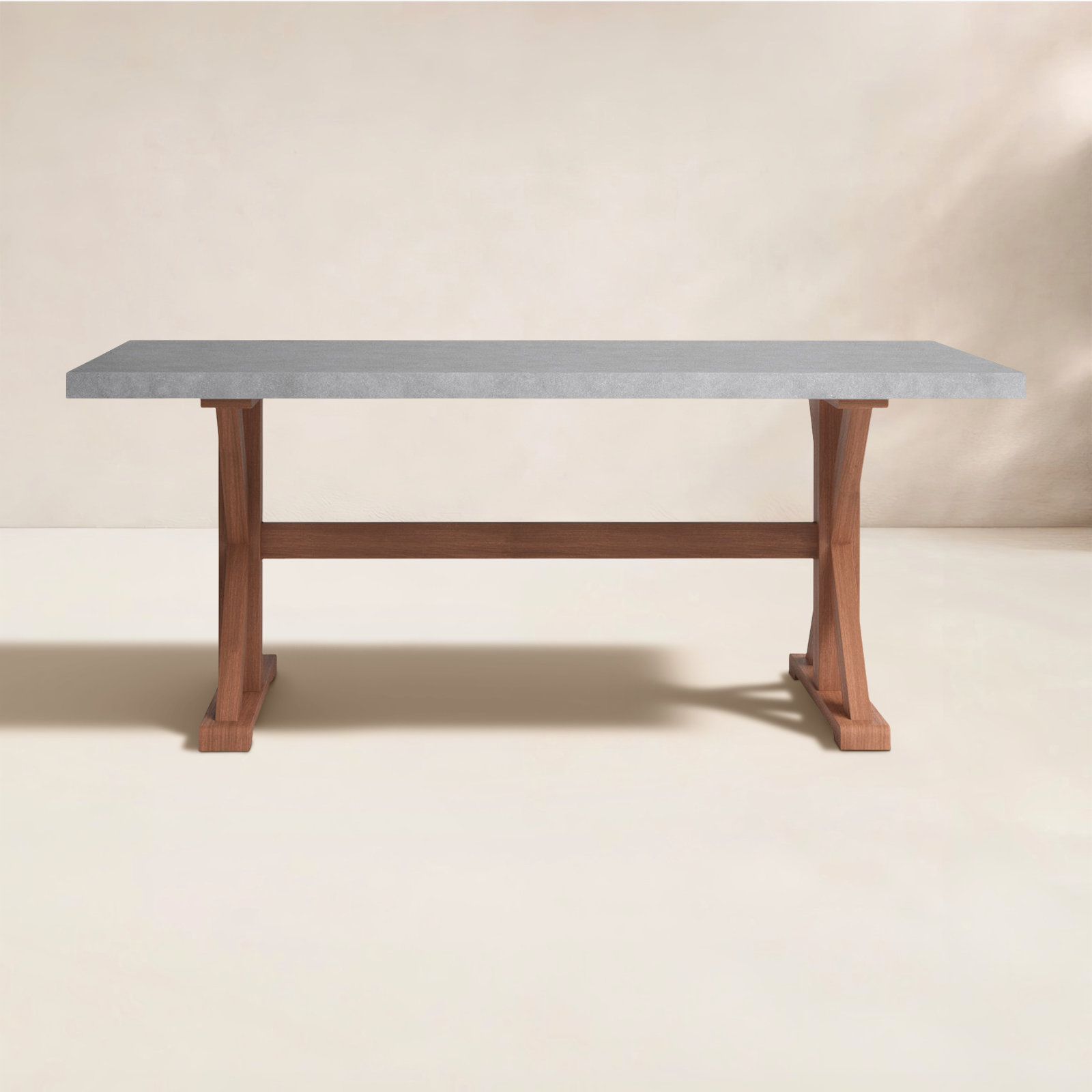 Fleur 74" Eucalyptus Patio Dining Table