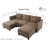 Tomario 5- Piece Upholstered U-Shaped Modular Sectional With Storage-70570206