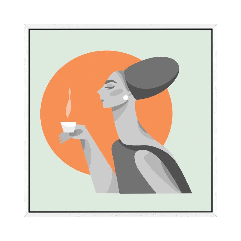Impeccable Coffee by Olga Masevich - Gallery-Wrapped Canvas Giclée on Canvas, White Framed, 66.04 cm H x 66.04 cm W