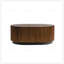 Ensemble de 2 tables basses gigognes rondes fabriquées à la main, Chic Wave Stripe Edge, Modern