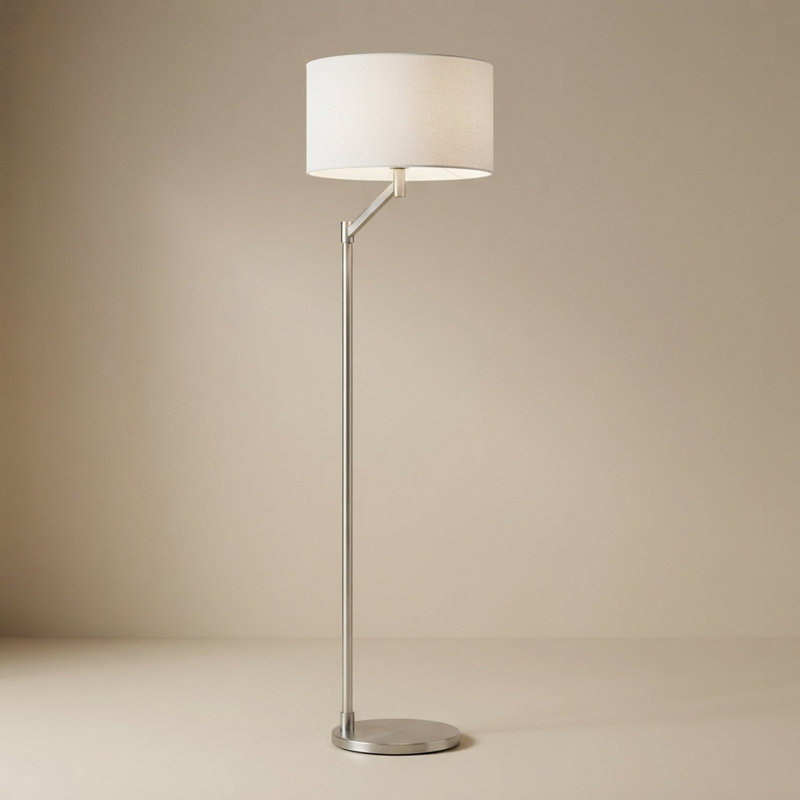Lampe de salon moderne en nickel brossé