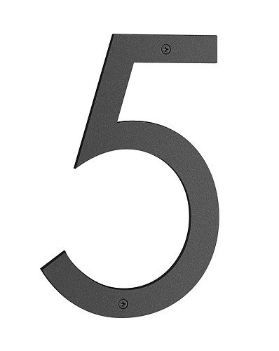 Numéro de maison nordique en acier inoxydable H 9 po, 5