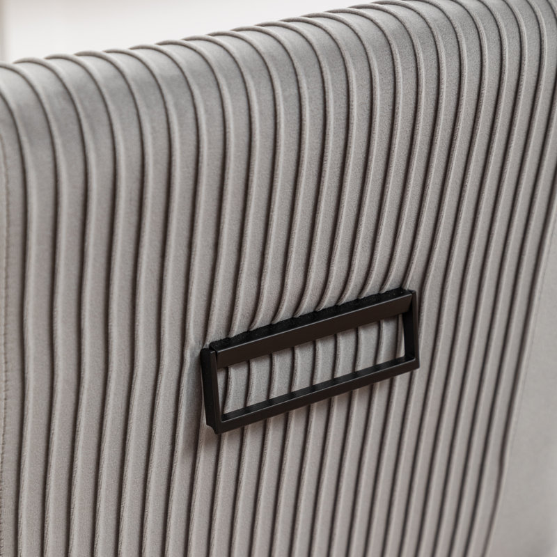 Tabouret de comptoir rembourré Maghull, Gris