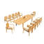 Rectangle 12 - Person 118" Long Teak Dining Set-862114130-862114129