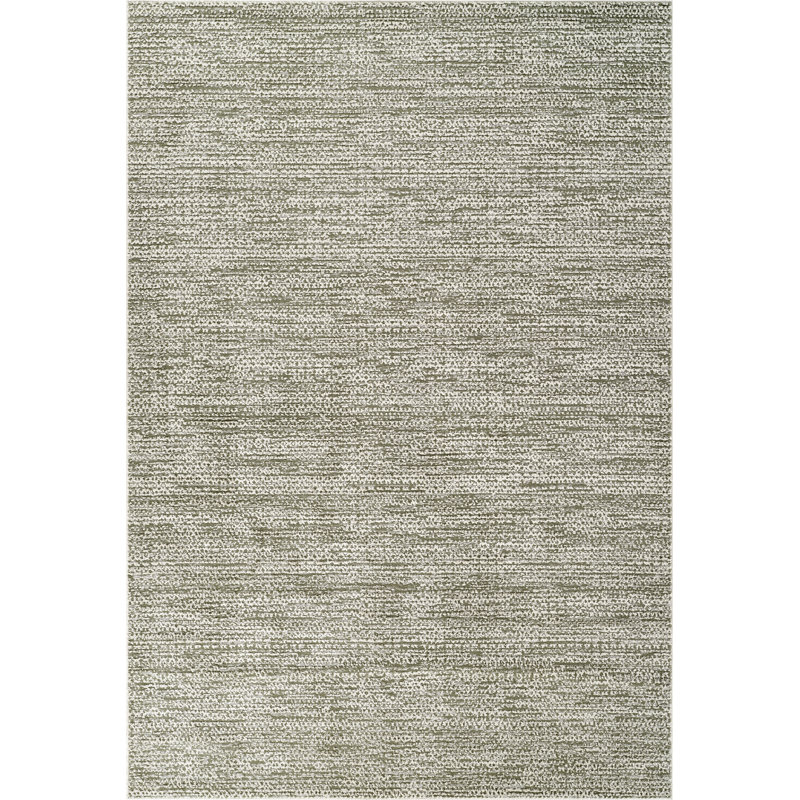 High-Low Preston Rug, Rectangle 6'6" x 9'6", Ivory/Gray/Green