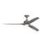 Ventilateur de plafond intérieur / extérieur 60 po Spitfire avec ensemble d'éclairage DEL blanc mat avec pales en bois patiné-106063092-106063095