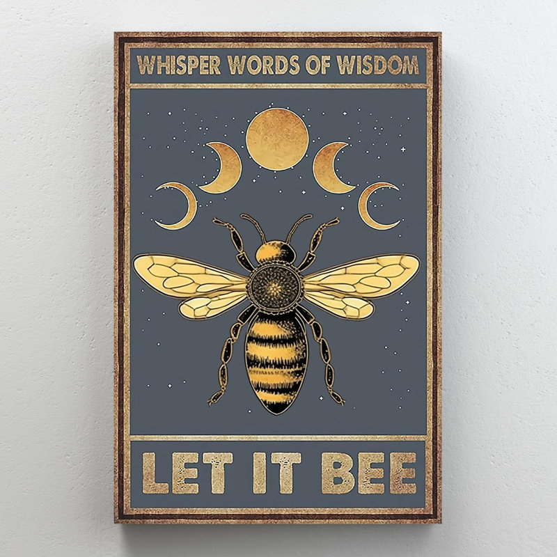 «Let It Bee», reproduction d'art rectangulaire de 1 pièce O Let It Bee - reproduction d'art rectangulaire de 1 pièce sur toile tendue
