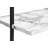 Bookshelf, Bookcase, Etagere, Ladder, 5 Tier, 72"h, Office, Bedroom, Marble Look Laminate, Metal, Contemporary, Modern