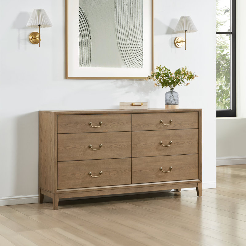 Bartlett 6 Drawer Dresser, Brown