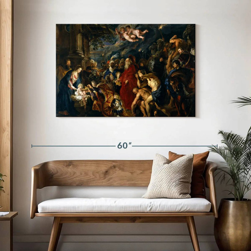 Leisha adoration des mages 1609, H 30 po x l 45 po