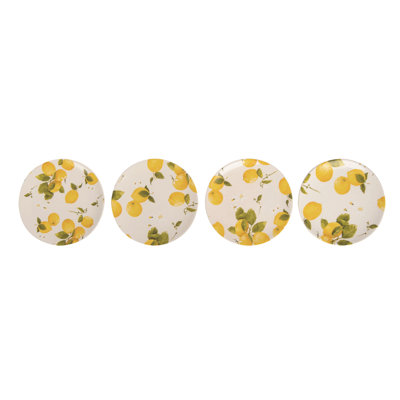 Céramique Winston Porter 6,75 po Ensemble de 4 assiettes à apéritif citron