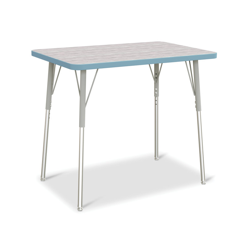 Table rectangulaire Berries, L 24 po x l 36 po, 24" - 31", Bleu côtier