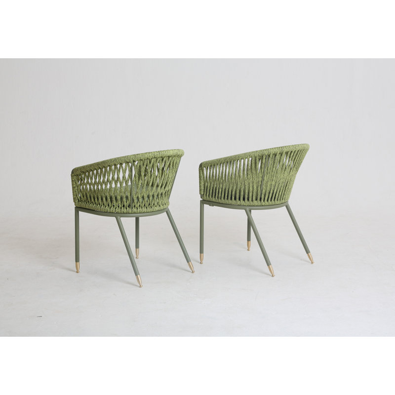 Harada Outdoor Dining Armchair, Kiwi Flat Ropetek