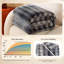 Good Nite Grey Bubble Textured Flannel Fleece Throw Blanket, 100% Polyester Warm Sofa Bed Cover-136929656