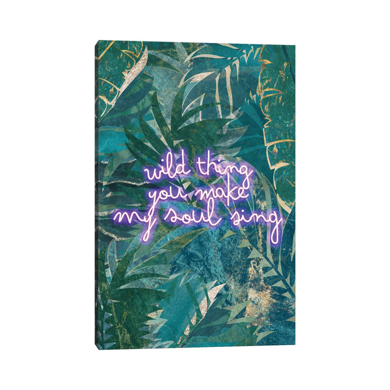 Neon Jungle Wild Thing I by Sarah Manovski - No Frame Gallery-Wrapped Canvas Giclée on Canvas, 66.04 cm H x 45.72 cm W