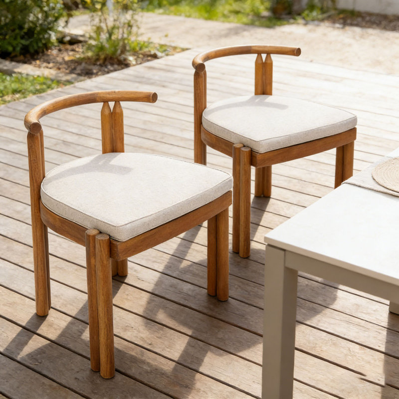 Wood Armless Dining Chair