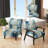 Birch Woods Whispering Winds VI - Velvet Upholstered Scandinavian Arm Chair, Birch Trees Accent Chair