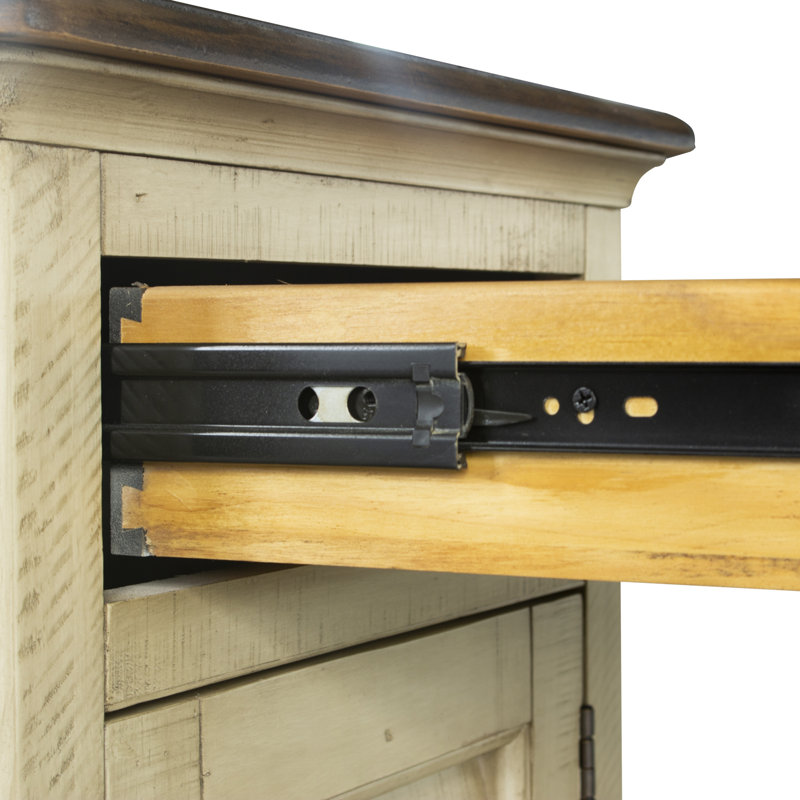 Wilfred Single Door/Single Drawer Solid Wood Nightstand