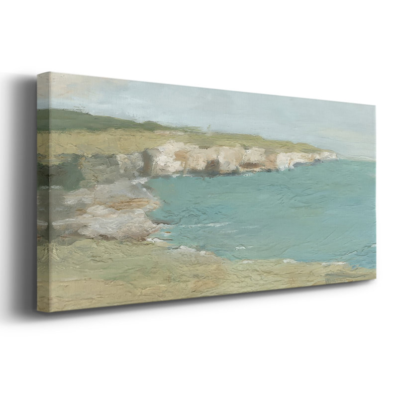Sun Drenched Cliff II - Toile tendue avec châssis - Prêt à accrocher, H 16 po x l 40 po