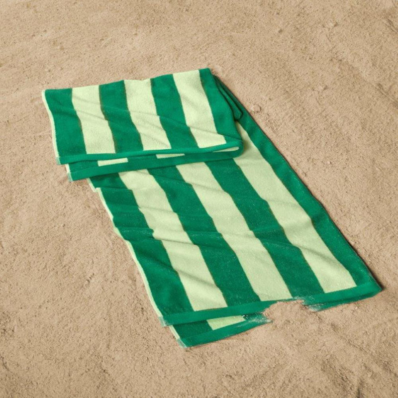 Pennsylvania Midweight Jacquard Beach Towel, Green/Ivory