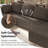 Boneless Oversized Modular Sectional Sofa, 3-piece Foam Couch With Flexible Layout, No Assembly Required-1411147037