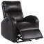 Fauteuil inclinable électrique brun rembourré-317430804