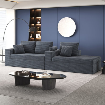 107.5" Cloud Sectional Couch With L-Shape Chaise, Modern Modular Sofa With Deep Seat For Living Room, No Assembly Required(Right Hand Facing)