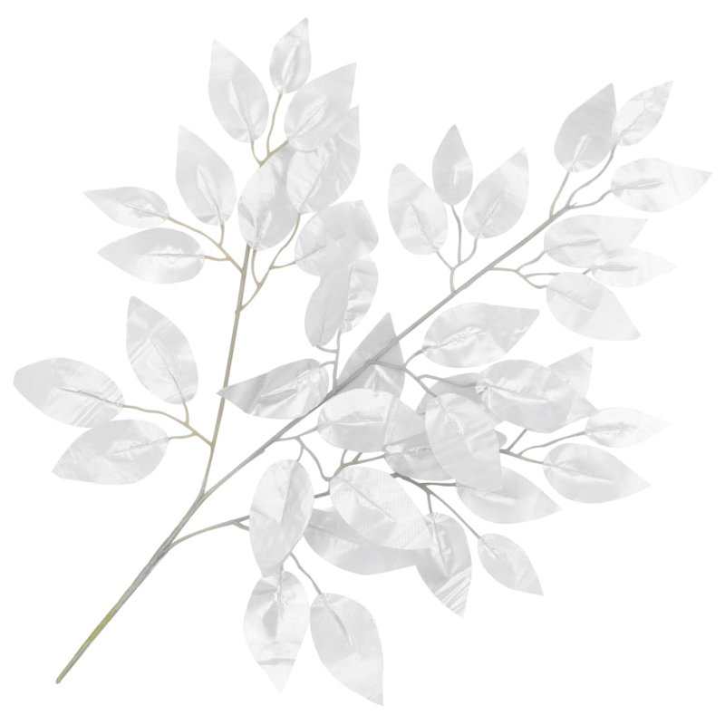 25.59cm Faux Ficus Plant, Silver