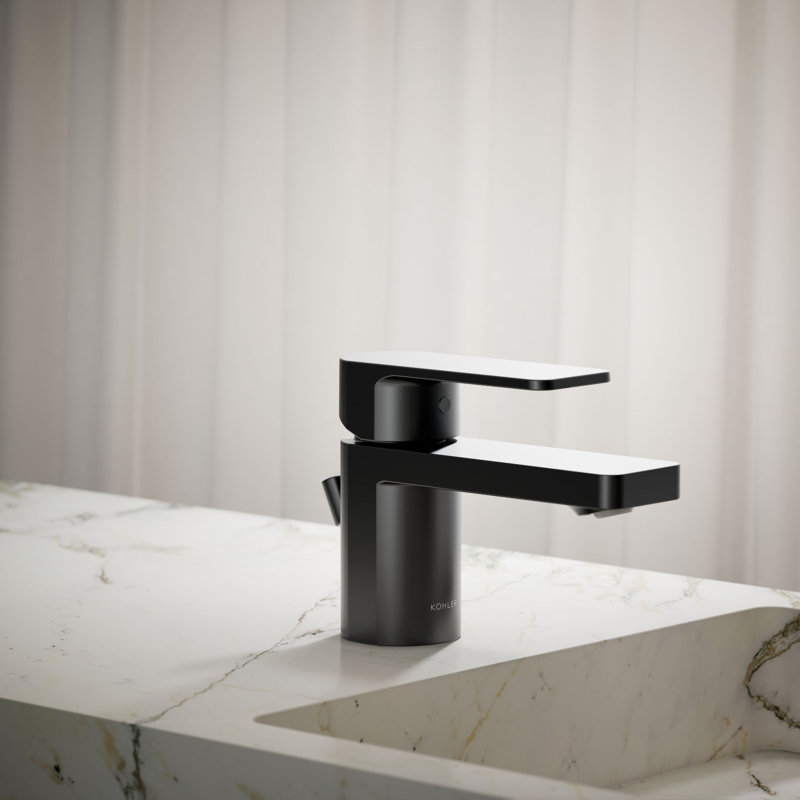 Parallel Single Hole Bathroom Faucet, Matte Black