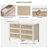 Boho Rattan 3 Piece Bedroom Set, Farmhouse 6-drawer Dresser And 2-drawer Nightstands-1928807905