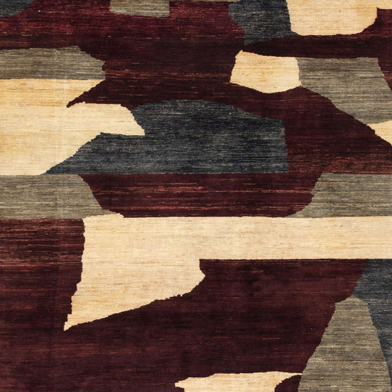 Tapis abstrait moderne 1824, Carré 6 pi