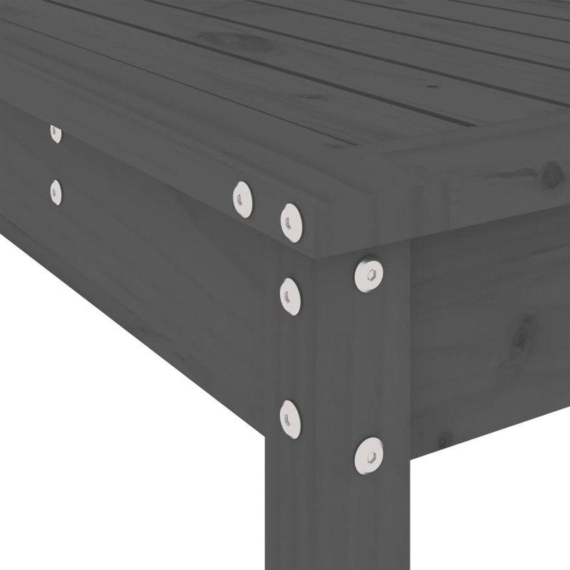 Autiana Brayden Studio Bar Set with Wood Frame and Solid Wood Outer Material, Grey