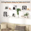 6 tablettes flottantes blanches