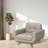 Contemporary Accent Armchair with Linen Upholstery Living Room Furniture, Beige-921539435