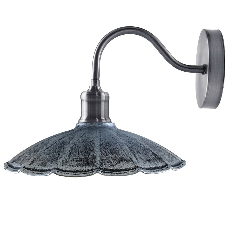 Rayden Armed Sconce, Brushed Silver