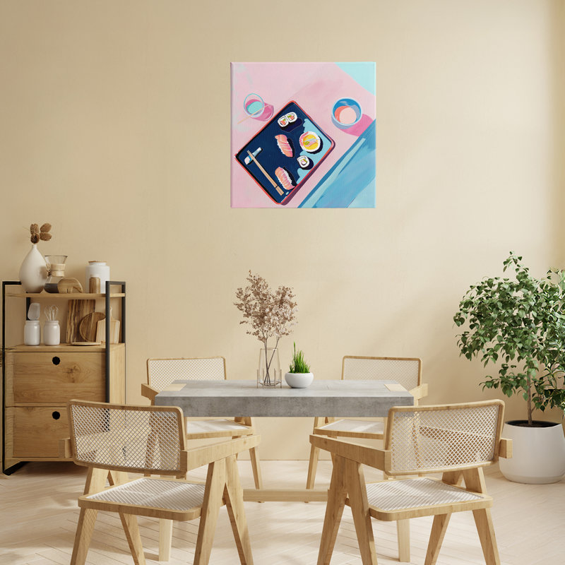 Sushi Me Food Tray Canvas, design by Walker Noble, 17" H x 17" W