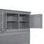 Grand lit escamotable mural avec armoires, gris