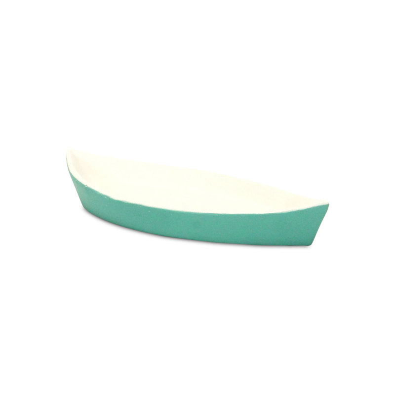 Plat de bateau en fonte Saoirse, Blanc / bleu