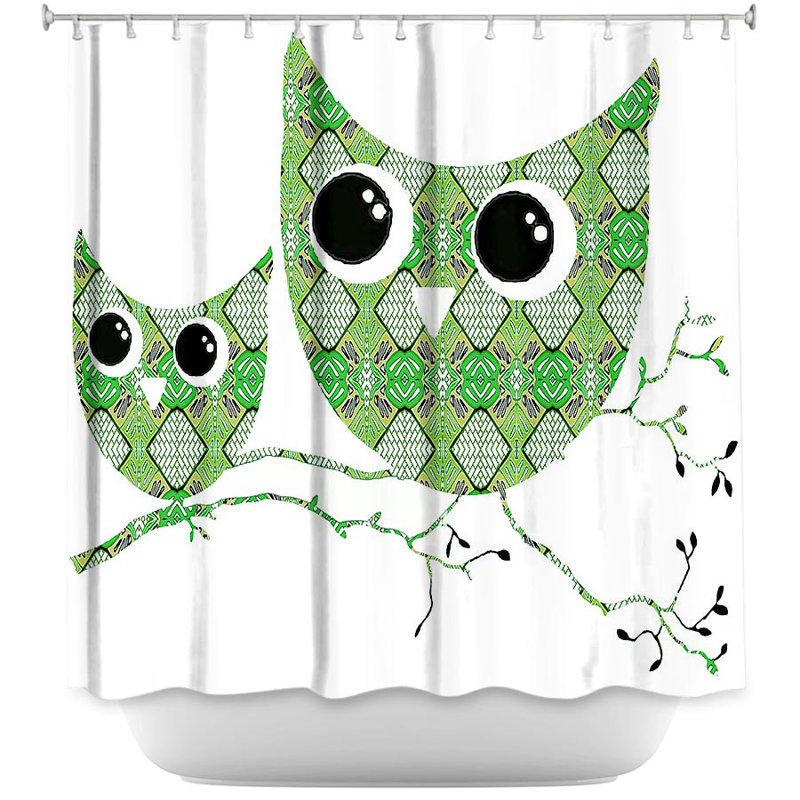Rideau de douche simple dégradé pattern i Holthaus, Vert