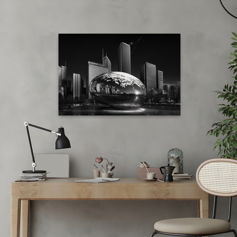 Millenium Abstract Contemporary Architecture City Wall Art by Helena GARCIA HUERTAS - Wrapped Canvas Print