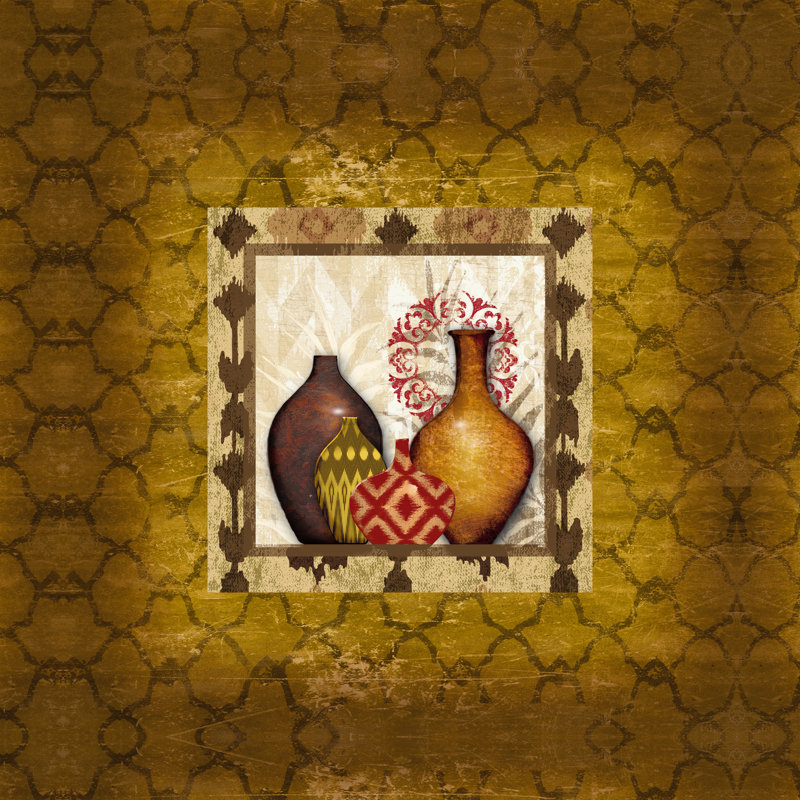 Moroccan Jug Yellow - Wrapped Canvas Print, 76cm H x 76cm W x 3.8cm D