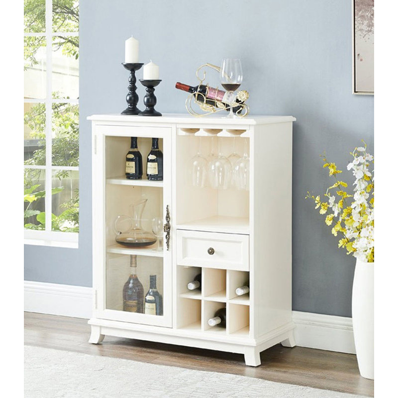 31.50" White Rectangular Solid Wood Wine Racks, White