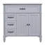 Meuble-lavabo de 36 po avec lavabo, armoire de salle de bain avec tiroirs, cadre solide et panneau de fibres à densité moyenne, un paquet (autre couleur: N725P195410B)-109906785
