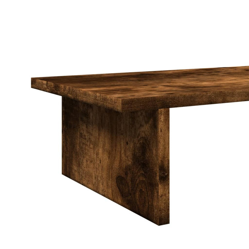Shiyu Manufactured Wood Monitor Stand, 15cm H x 100cm W x 27cm D, Smoked Oak