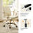 Jehu Modern Leather Rocking Tilting Office Chair with Metal Armrests and Legs-1919420436