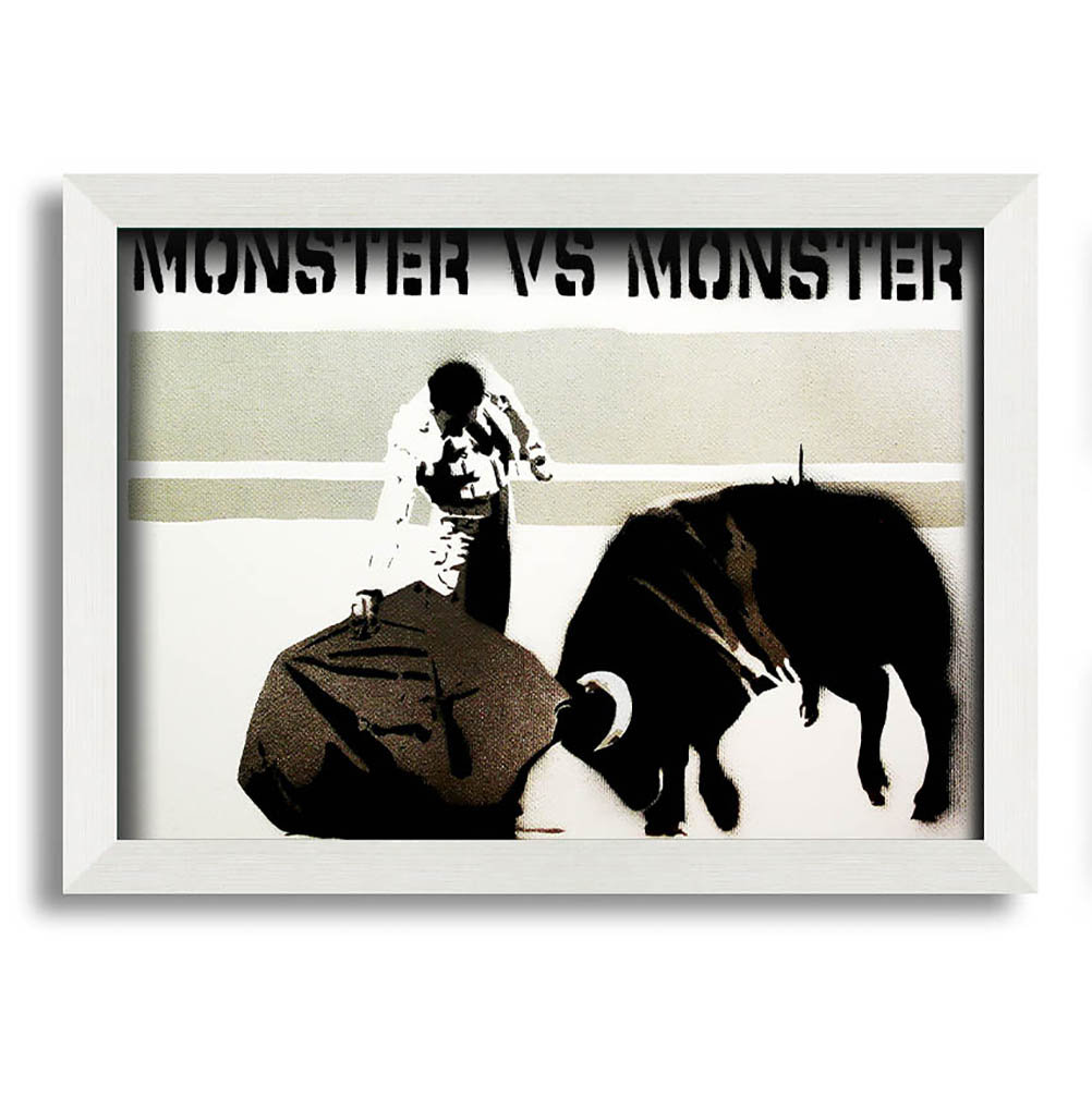 Gerahmtes Leinwandbild Monster Vs Monster